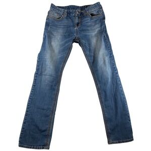 Seven7 Straight Leg Jeans Medium Wash Denim Women W34 L34